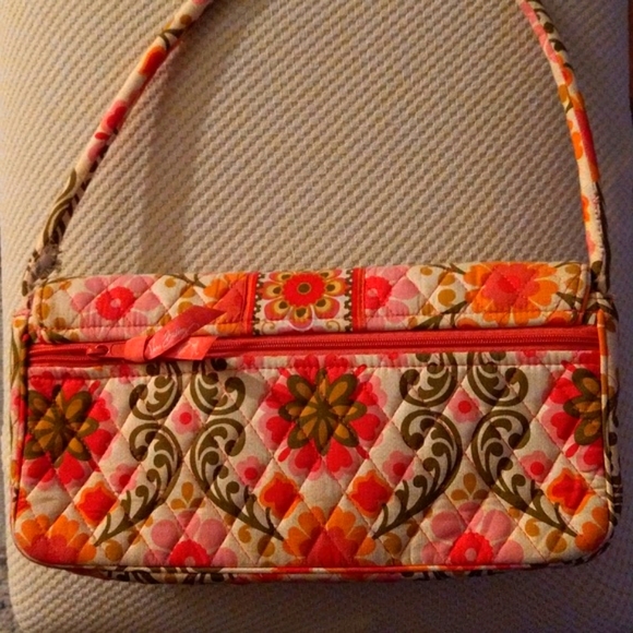Vera Bradley Knot Just a Clutch Shoulder Handbag Call Me Coral - Picture 5 of 7
